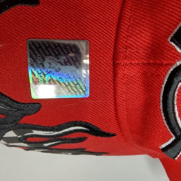 Golden Lion Racing Cap Checkerboard Flames - Picture 3 of 6